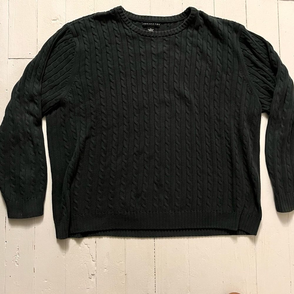 Vintage Dark Green Consensus Sportswear Sweater